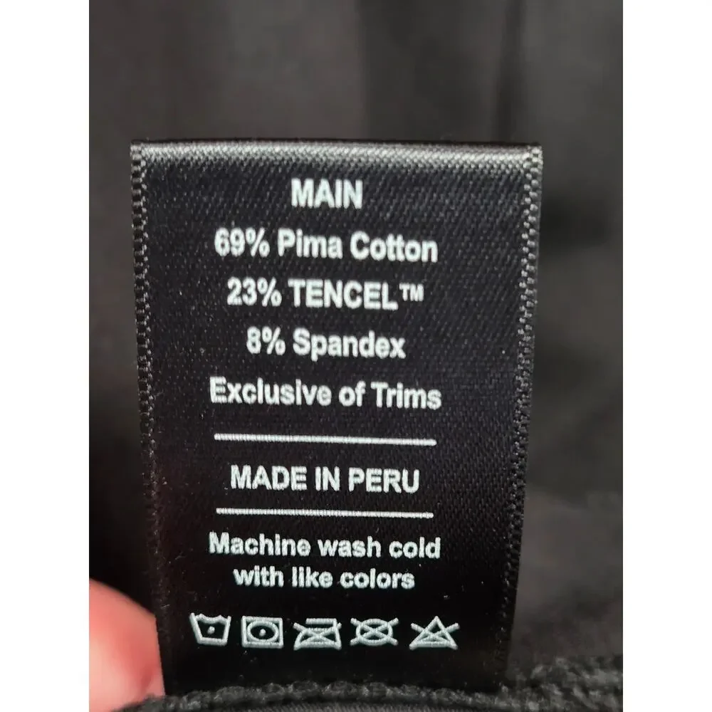 Public Rec Shirt Mens 2XL Black Long Sleeve Pima Cotton Stretch Tee Athletic